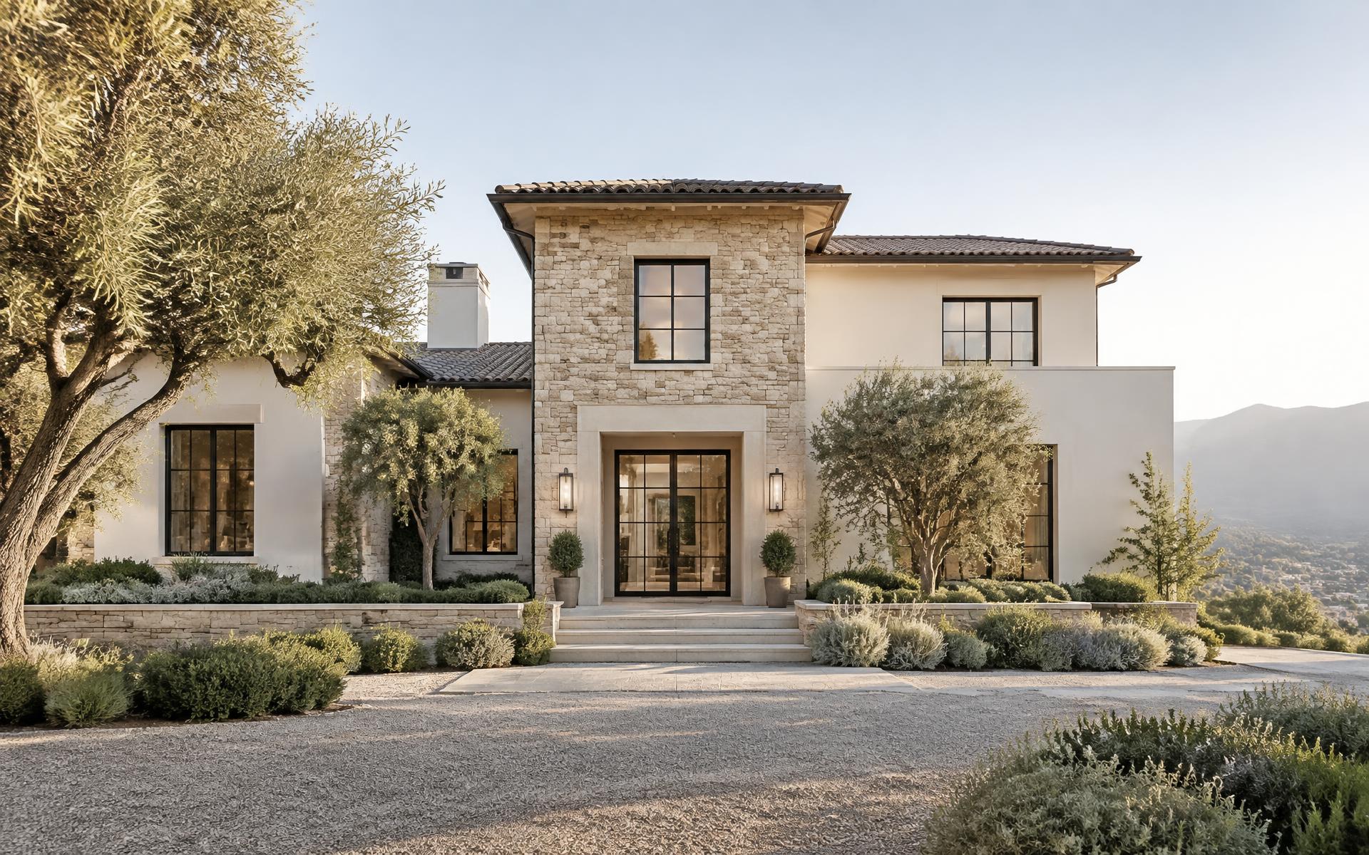 Elegant stone and stucco luxury home photographed by Prevatt Media